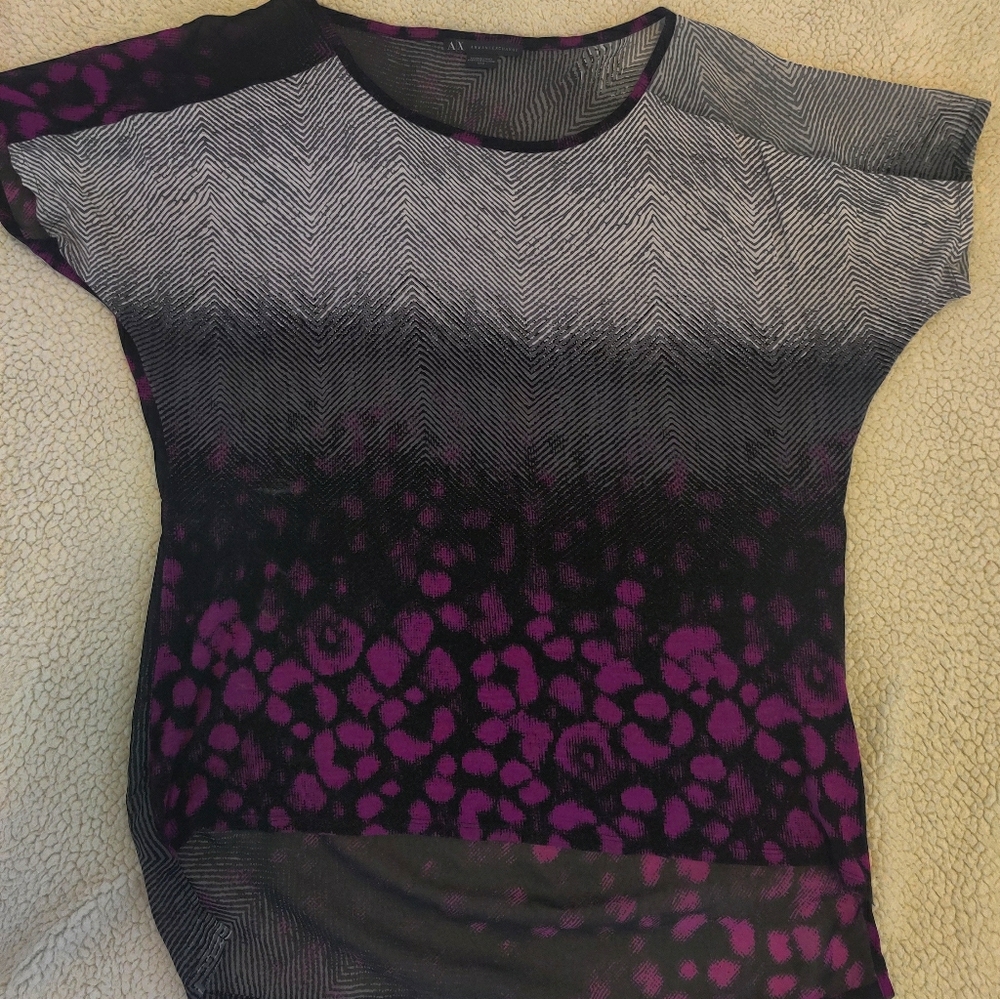 Multi colored sheer blouse